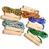 TD® 10 pcs Durable Poignée En Bois Corde À Sauter Pratique Sports Fitness pour Enfant La Maison Jouer Plein Air  CORDE A SAUTER