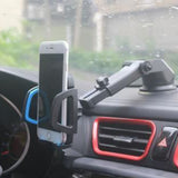TD® Support de téléphone portable voiture ventouse rotation 360 degrés support téléphone portable multifonctionnel rétractable noir