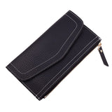 TD® Portefeuille en cuir à la mode pour femmes Sac à main à fermeture à glissière Lady Long Sac à main B