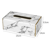 TD® Boîte en papier Boîte à serviettes en papier marbré de style européen avec anneau de quincaillerie en or Boîte  papier marbré Bo