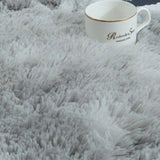 dérapant doux Tapis en Laine de Soie Douce Intérieur Moderne Tapis Soyeux Chambre Tapis de Sol GRIS 80*160cm