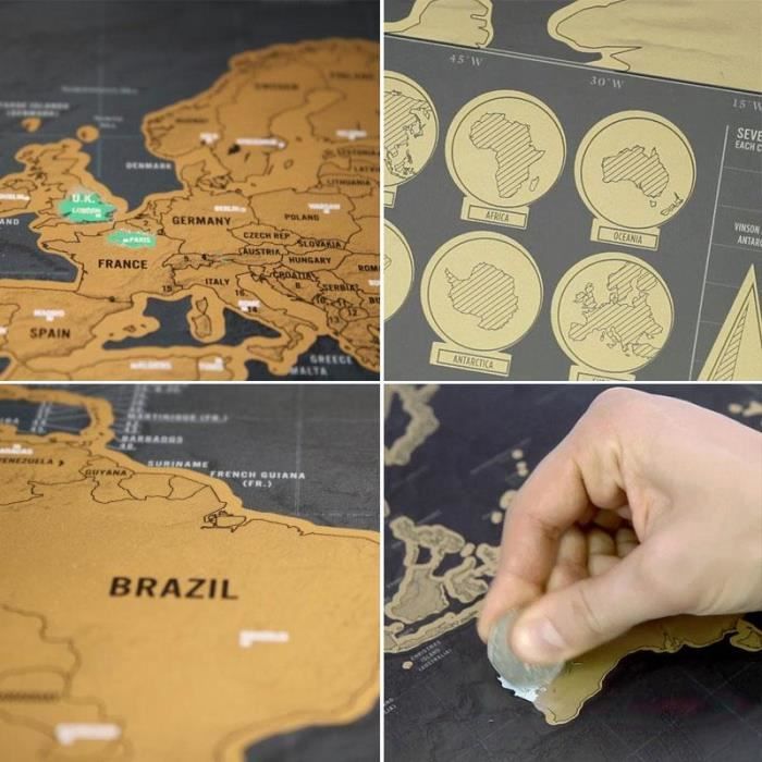 Carte du Monde à Gratter Originale