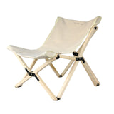 TD® Chaise pliante en bois portable extérieure toile de pêche tabouret de camping randonnée jardin terrasse campement couleur blanc
