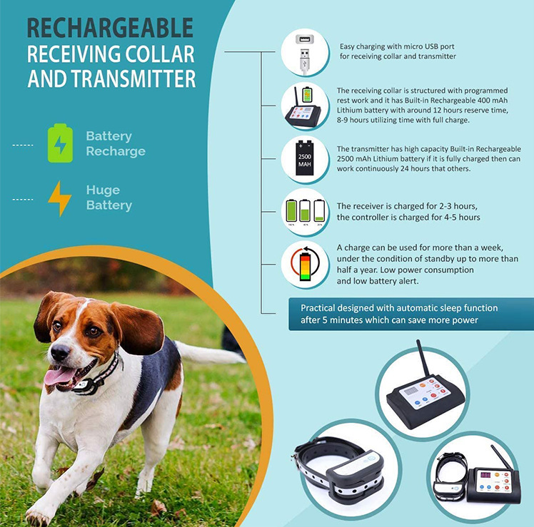 TD® Clôture électronique pour animaux de compagnie Dispositif de dressage  chiens deux-en-un Bouchon anti-aboiement Clôture électron