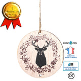 Décoration de Noël en bois artisanat nordique rétro elk Pendentif décoration d'arbre de Noël décorations de fête de Noël en b