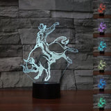 TD® Lampe optique poser décoratif tactile 7 couleurs illusion optique - modèle rodéo - faible consommation câble USB ou 3 piles AAA