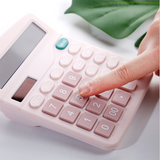 TD® Calculatrice couleur Calculatrice grand écran 12 chiffres à double alimentation Ordinateur à énergie solaire Fournitures de bure