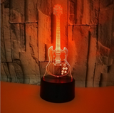 TD® Guitare 3D veilleuse colorée USB lumière visuelle 3D