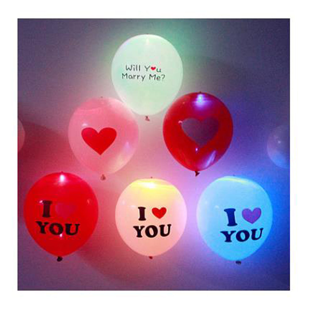 TD® ballons lumineux mariage led blancs rouge rose colorés latex demande bleu et or decoration exterieur interieur fetes 50 design