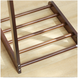 Porte-manteau sur pied cintre étagère de rangement salon chambre bambou double pôle renforcement style chinois simple cintre