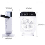 TD® Refroidisseur d'air à tête secouante automatique Climatiseur de bureau USB Ventilateur de refroidissement à eau portable portabl