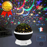 TD® Projecteur LED étoile lune veilleuse ciel rotatif à piles veilleuse lampe pour enfants enfants bébé chambre ( rose )