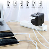 TD® Convertisseur de prise 2type-c + 4usb prise sans fil voyage prise de conversion multifonction portable accessoire électronique