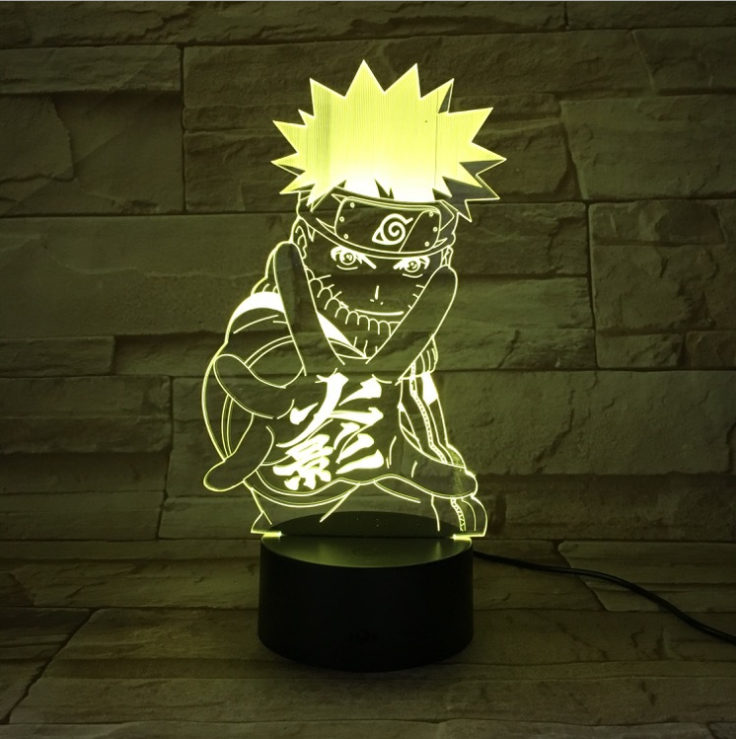 TD® Naruto Lampe Veilleuse 3D pour garçon LED 7 couleurs tactile lampe de table Cadeau