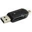 TD® Adaptateur Clé USB 2 en 1 Micro USB OTG / Lecteur de Carte Mémoire SD Micro SD / Carte De Données Adaptateur Noir