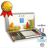Peinture d'art 32 pièces d'ensemble de peinture au plomb de couleur Ensemble de dessin d'art au charbon de bois de couleur so