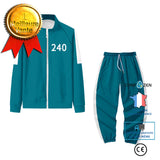 Squid Game Squid Game Suit Jacket Male Owner Park Haesu Le même vêtement de sport Pull zippé montant Costume bleu n ° 240 spo