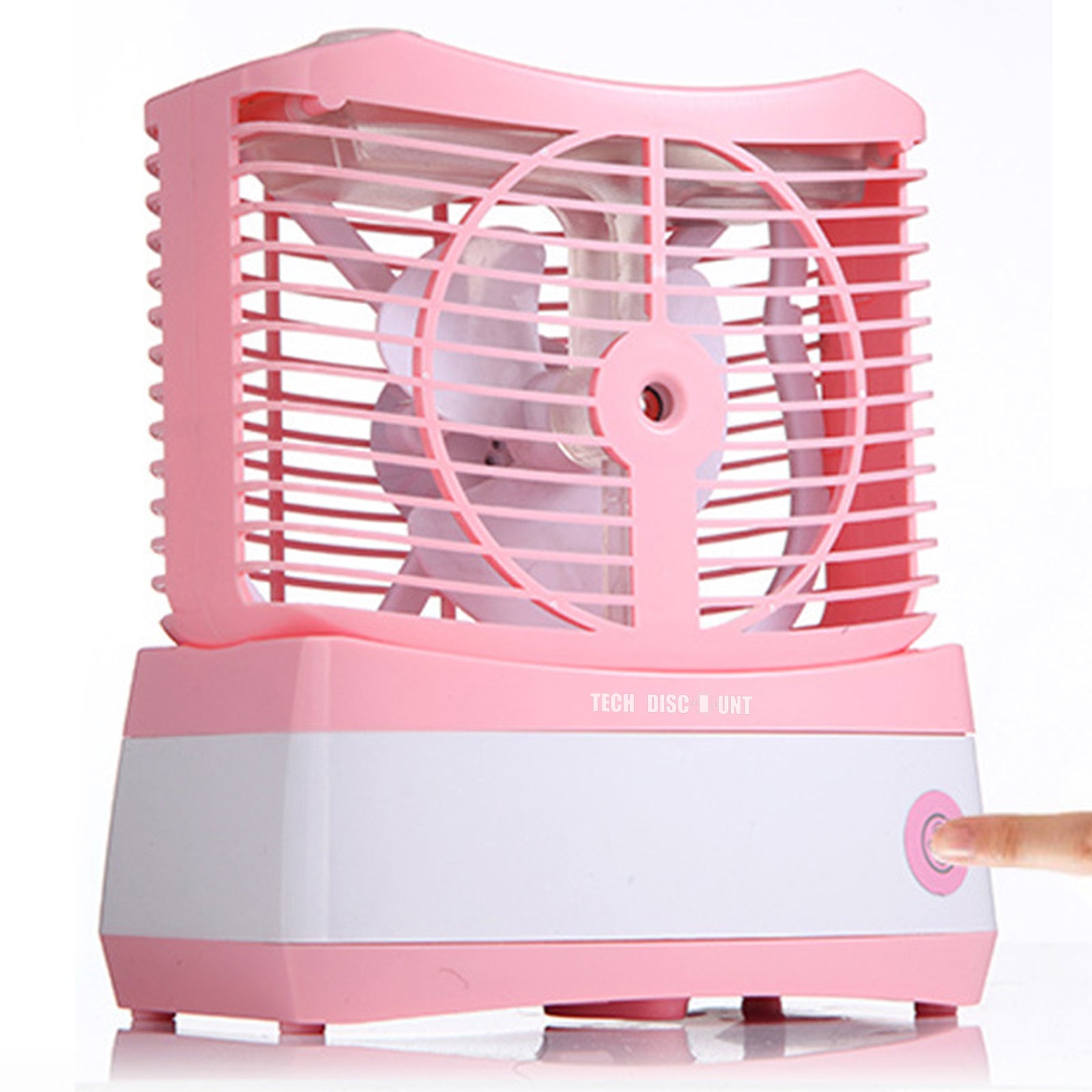 TD® ventilateur humidificateur d air sur pied silencieux purificateur oscillant maison pour chambre leger hydratant pas cher rose