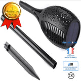 TD® Stillcool® 4pcs Lampe de jardin solaire flamme étincelle étanches éclairage extérieure décoration patio pelouse