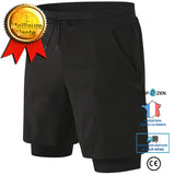 Shorts Shorts de sport élastiques pour hommes Basket-ball extensible à séchage rapide Running Pantalon de fitness à double co