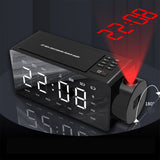 TD® Horloge projection haut-parleur bluetooth type maison intelligente carte enfichable audio affichage haute définition noir
