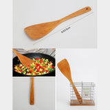 TD® Ustensiles de cuisine couleur naturelle poêle antiadhésive ensemble spécial de 4 ensembles de cuillères à soupe et cuillères à r