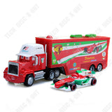 TD® Camion Car Transporter Disney Mac avec jouets de course Cadeau amusant Anniversaire Enfants Garçons Filles Ensemble de remorque