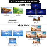 TD® Station d'accueil d'extension multifonction MTS 12-en-1 de type c USB-C vers double charge rapide HDMI USB3.0HUB PD