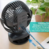 TD® Ventilateur USB Accueil Portable Bureau Bureau Ventilateur électrique Petit Mini ventilateur rechargeable à circulation d'air LE