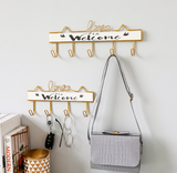 Crochet à vêtements crochet rangée crochet rack dessin animé crochet mur instrument stand poinçonnage gratuit blanc rangée cr