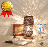TD® Bois rotin Ficelles billes lumières Lampe de table Chambre Accueil Art Décor Bureau Lumière CXJ81022105BW_118