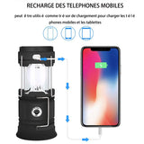 TD® Lampe de Camping LED Ultra Bright Lampe Camping Pliable Extérieur Résistant à L'eau Lampe de tente de secours portative d'extéri