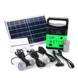 TD® Kit Système Générateur Solaire Panneau 10W 6V + 3 Ampoules USB Chargeur Pr Téléphone Camping Extérieur Vert