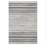 TD® Tapis Terra Cotton 160 x 230 cm - Blanc, noir bande extérieure
