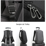 TD® Sac à dos en nylon créatif anti-vol Sac à dos rechargeable USB  pour hommes Sac à dos pour  du milieu et de l'université Sac à d