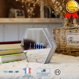 TD® Horloge multifonctions miroir veilleuse réveil créatif de table original décoration maison cadeau heures temps  pendule maquilla