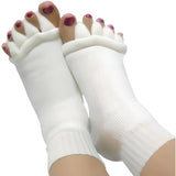 TD® Chaussettes à cinq doigts femme coton acrylique santé massage yoga orteil ouvert correction pouce valgus chaussettes à orteil fe