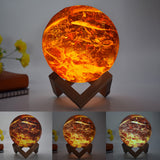 Luminaire décoratif planète en feu fire planet décoration intérieur lumière LED batterie élevée économie d'énergie 7 couleurs