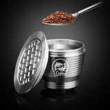 TD® Compatible avec la coque de la capsule de café en acier inoxydable Nestle nespresso remplissant la coque recyclable bricolage