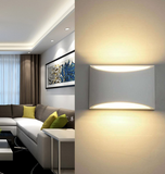 TD® Appliques Murales Interieur, Blanc Lampe Murale LED 7W Blanc Chaud Applique Murale en Plâtre pour Chambre Maison Couloir Salon