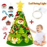 INN® Arbre de Noël en feutre bricolage fait à la main pour enfants Arbre de Noël en trois dimensions Jouets de Noël Cadeaux de vacan
