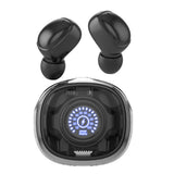TD® Casque Bluetooth sans fil Bluetooth 5.3  Compartiment transparent  Écran numérique intelligent  Annulation du bruit  Ecouteurs