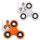 TD® Lot 2 Fidget Hand Spinner/Jouet Triangle Adultes Enfants/ Jouet de Doigts/ Décompression- Anti stress/ BLANC -ORANGE