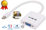 TD® câble displayport vers VGA mini HDMI adaptateur ordinateurs portables compatible avec macbook/Pro/Air/Imac connexion rapide