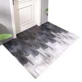 TD® Le tapis en cuir d'entrée sans frottement peut être coupé imperméable et antidérapant salon tapis de sol minimaliste moderne mai
