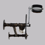 Classique Vintage Steampunk Fer Personnalit&eacute; Engrenage V&eacute;lo Tuyau D'Eau Applique Murale Lampe