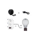 TD® Lampe optique poser décoratif tactile 7 couleurs illusion optique - modèle football - faible consommation câble USB prise secteu