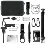 TD® Ensemble d'outils de survie pour équipement de camping en plein air fournitures d'urgence multifonctionnelles sur le terrain