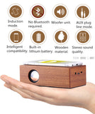 TD® Enceinte Bluetooth portable en bois sans-fil chargeur ordinateur Haut-parleur s8 pc studio Iphone Samsung pas cher original
