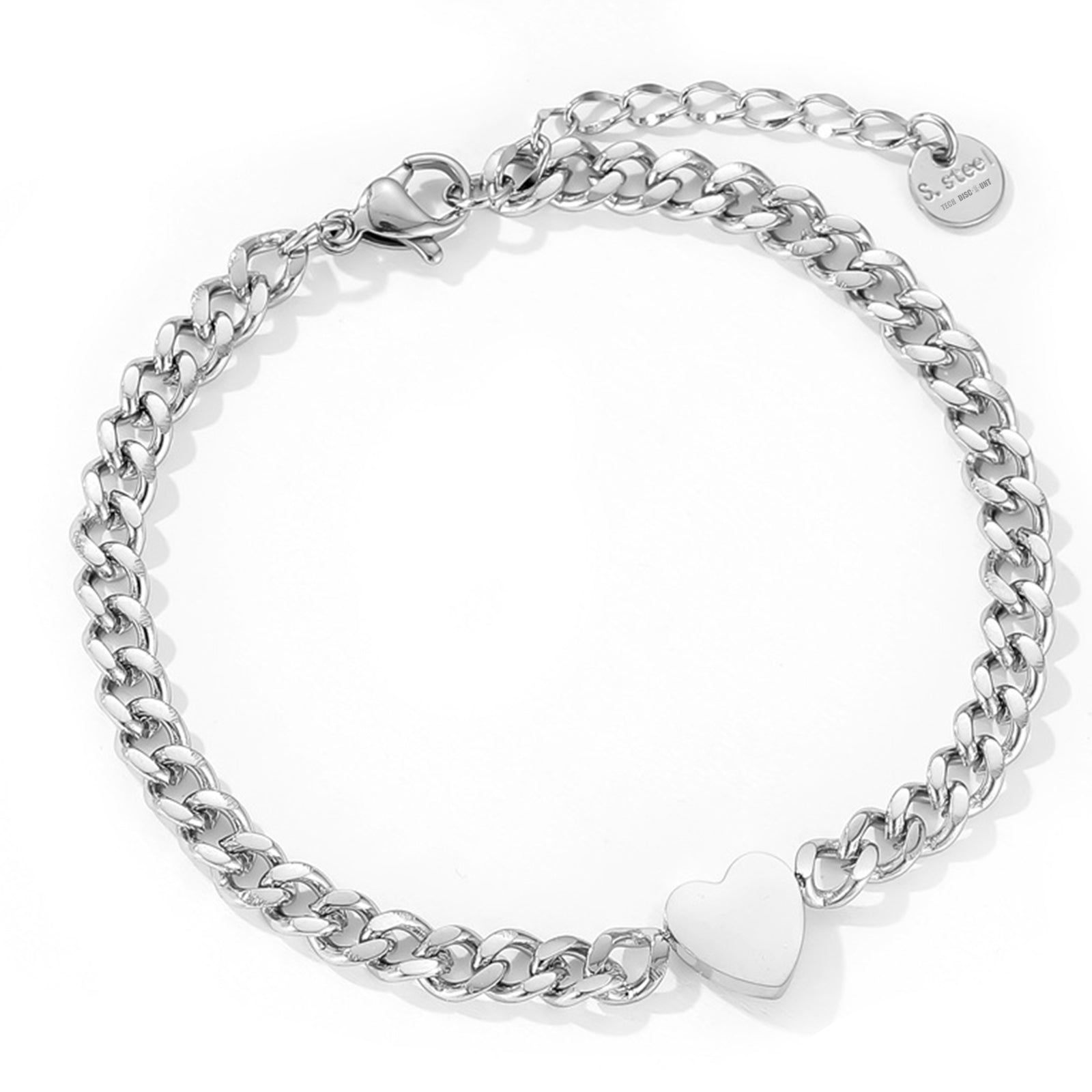TD® Bracelets européens et américains, marée féminine de style punk en métal, bracelet en acier au titane résistant aux couleurs, si
